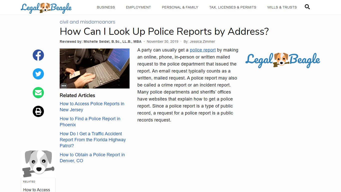 How Can I Look Up Police Reports by Address? | Legal Beagle